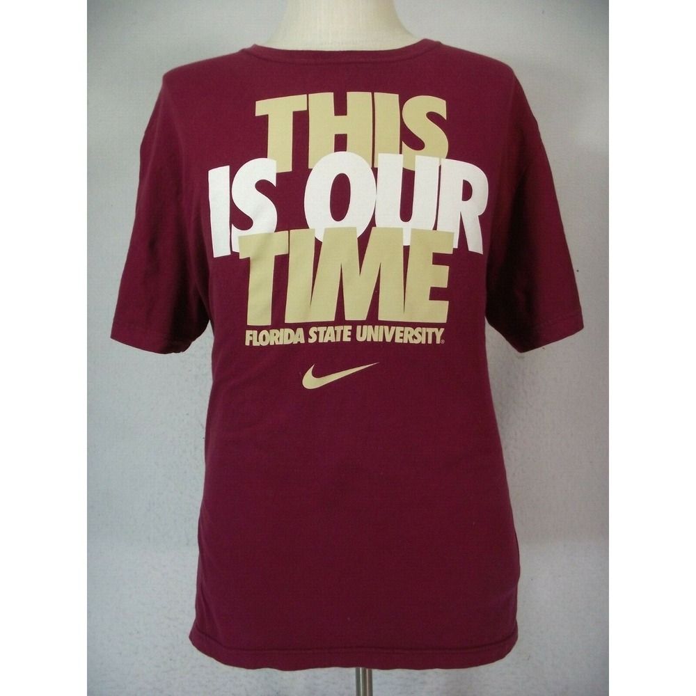 Nike T-Shirt Mens L Maroon Florida State Seminoles 2011 True Seminole NCAA